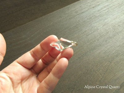 画像3: スイス産アルプス水晶の菱形カットルースペンダントトップ
