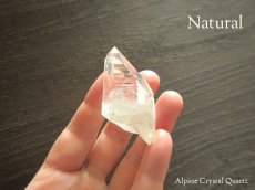 画像6: スイス産アルプス水晶の菱形カットルースペンダントトップ (6)