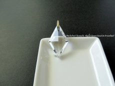 画像1: 希少なスイス産☆アルプス水晶の菱形カットルースペンダントトップ (1)