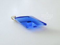 画像2: シベリアンブルークォーツ ☆ 菱形クロスカット ペンダントトップ (2)