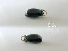 画像4: 濃い色 ☆ シベリアングリーンクォーツの少し小さめドロップペンダントトップ (4)
