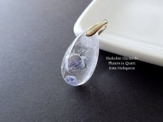 画像4: 極小粒 ☆ マダガスカル産フローライトインクォーツのドロップペンダントトップ (4)