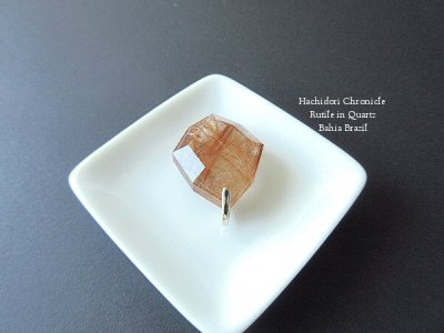 画像3: オレンジルチルクォーツ / 8角カット ペンダントトップ